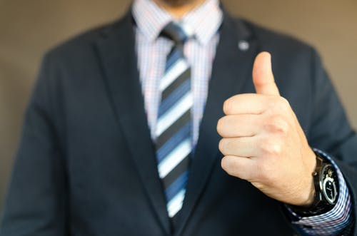 man with thumbs up